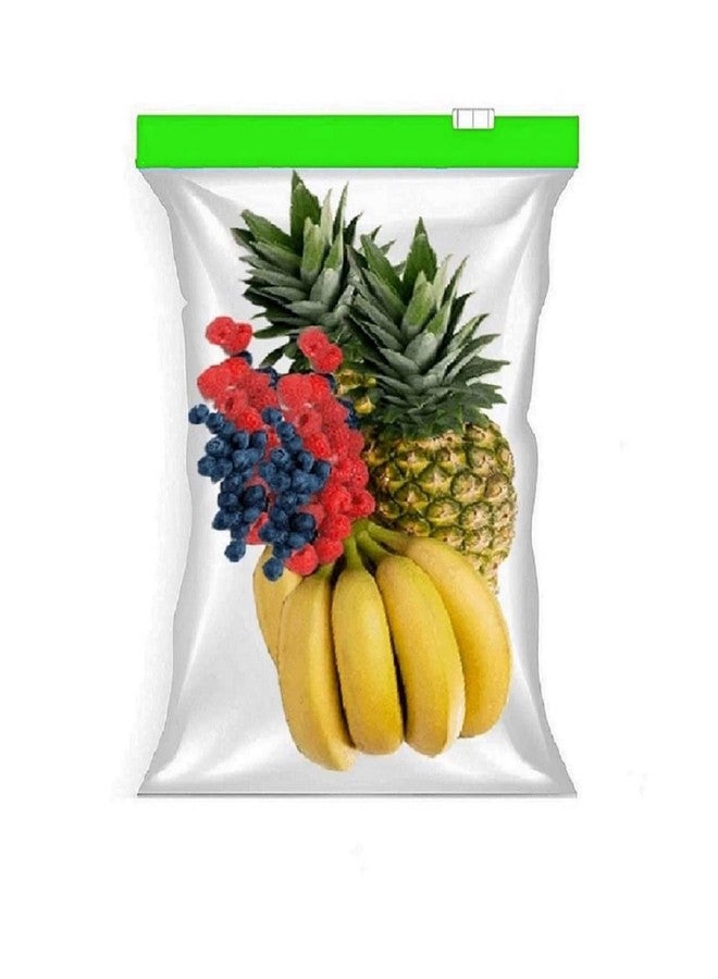 Stotram Zip Lock Reusable Bag For Food Storage,Fruit Vegetable Freeze Storage Pouch Bags.MultiPurpose Plastic Slider Zipper Transparent Bag for Freezer and Office Storage Use - pcs (30) - Image 1